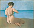 Baigneuse assise de dos sur le sable, 1913